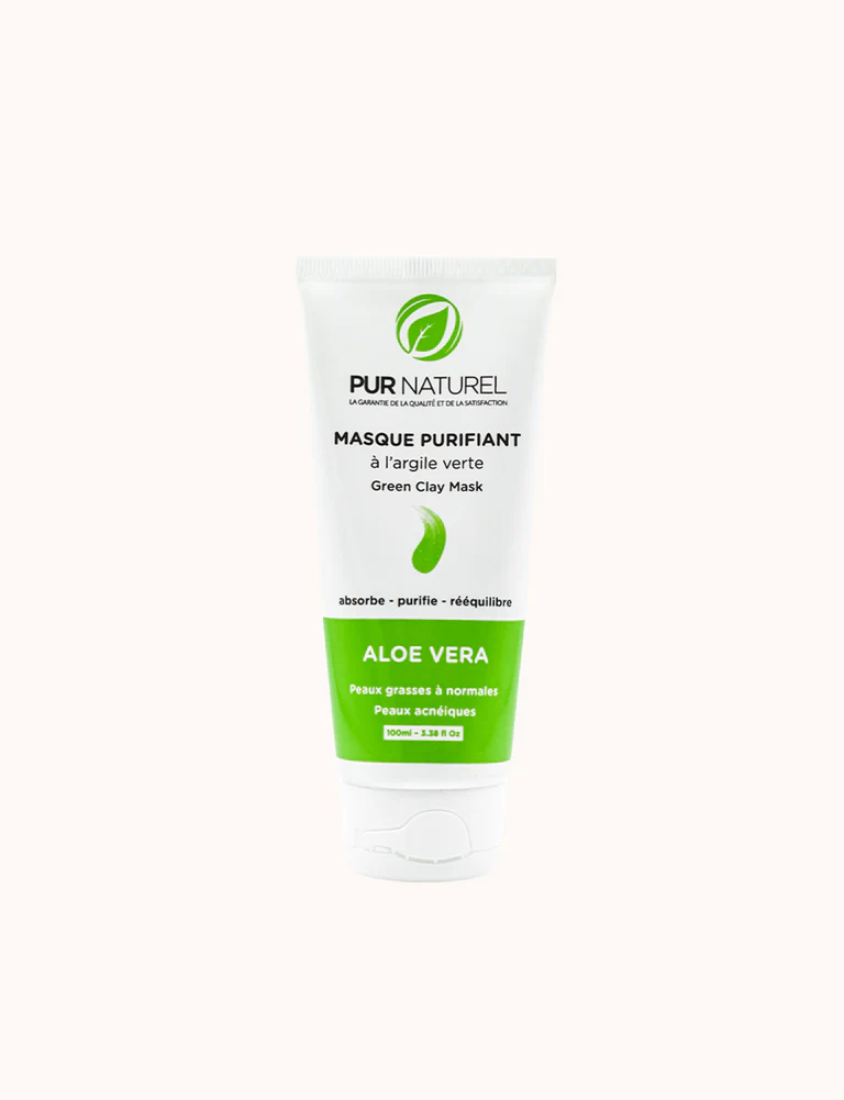 Masque Purifiant Détox à l'Argile Verte & Aloe Vera Bio