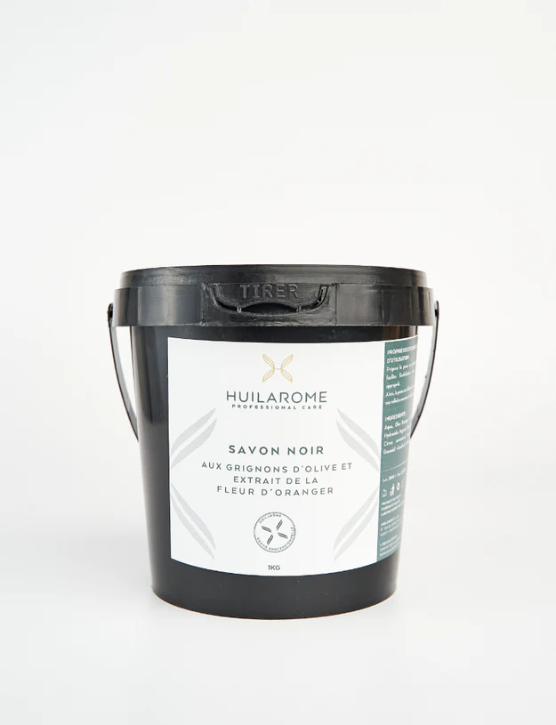 Savon Noir Apaisant aux Grignons d'Olive & Fleur d'Oranger Bio – Hammam Doux 1kg